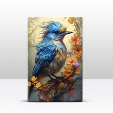 Load image into Gallery viewer, Blue bird with flowers - Laqueprint - 19.5 x 30 cm - LP346
