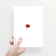 Load image into Gallery viewer, Double folded greeting card with lady in red
