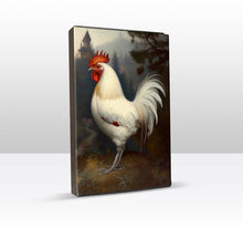 Load image into Gallery viewer, Laqueprint - White castle rooster - Hand lacquered - 19.5 x 30 cm - LP376
