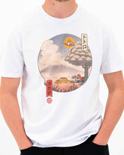 Load image into Gallery viewer, Totoro Ukiyo-e T-shirt - Totoro graphic tee: Black / S
