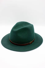 Load image into Gallery viewer, Classic Wool Fedora Hat with Belt: 57 / Ruggine
