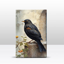 Load image into Gallery viewer, Blackbird with orange berries - Laque print - 19.5 x 30 cm - LP313
