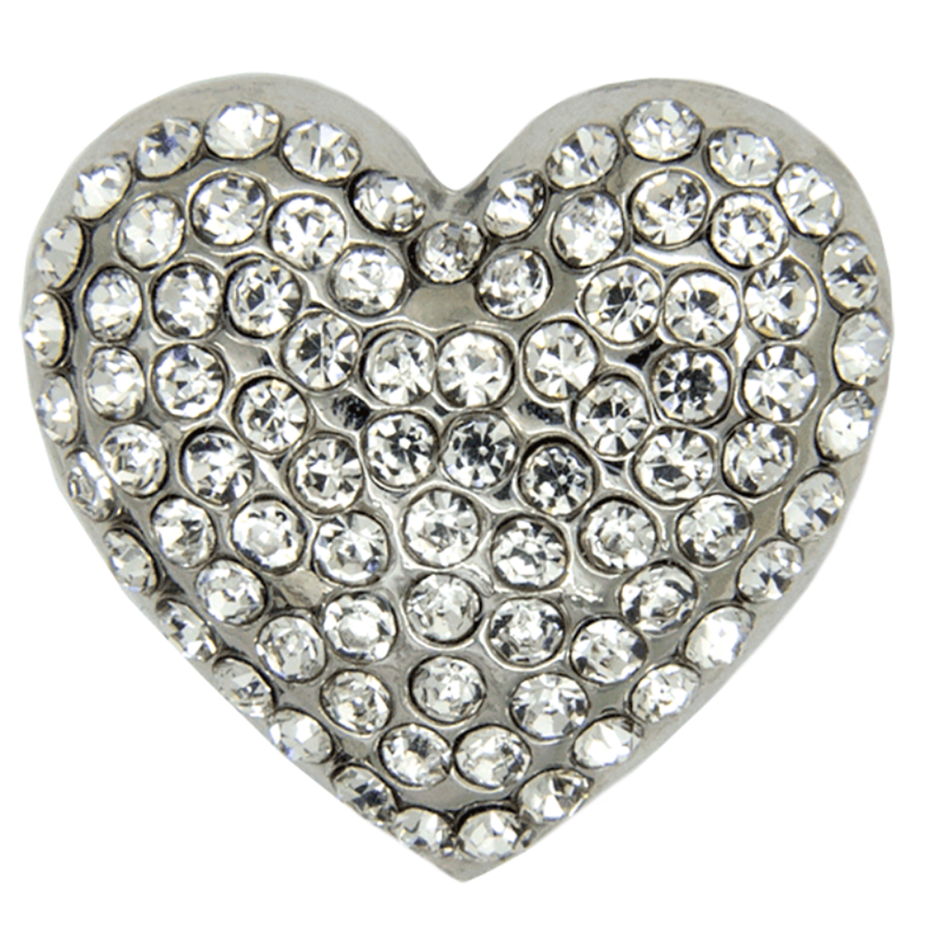 Rhinestone heart pin