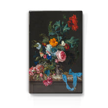Load image into Gallery viewer, Laqueprint - Flower still life with watch - Willem van Aelst - 19.5 x 30 cm - LP061
