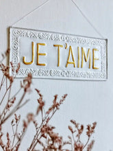 Load image into Gallery viewer, JE T'AIME METAL DECORATIVE PLATE: Pink
