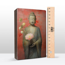 Load image into Gallery viewer, Buddha with flowers - Mini Laqueprint - 9.6 x 14.7 cm - LPS524
