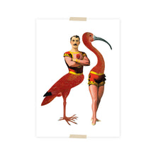 Load image into Gallery viewer, Postcard collage Museum collection - acrobat and ibis
