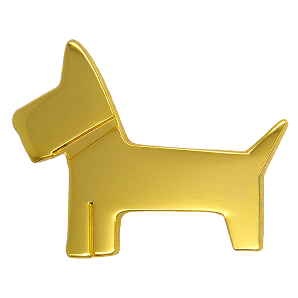 Scottie dog pin gold r