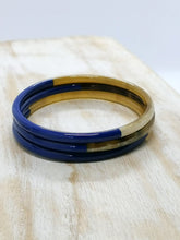 Load image into Gallery viewer, Blue Majorelle horn bangle: S/M
