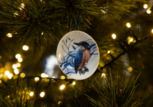 Load image into Gallery viewer, Kingfisher Christmas ornament
