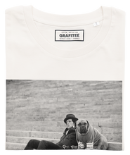 Load image into Gallery viewer, Butkus &amp; Rocky T-shirt - Actor Dog Cinema Photo T-shirt: Off-white / XL
