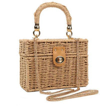 Load image into Gallery viewer, Straw bag - rectangle: Sand
