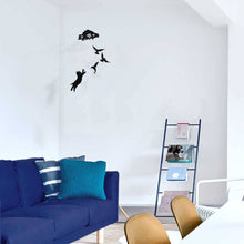 Load image into Gallery viewer, Decorative hanging mobile - Kitten and hummingbirds
