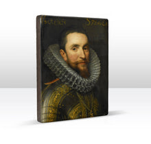 Load image into Gallery viewer, Laqueprint - Portrait of Ambrogio Spinola - Miechiel Jansz. van Mierevelt - 19.5 x 26 cm - LP026

