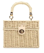 Load image into Gallery viewer, Straw bag - rectangle: Sand
