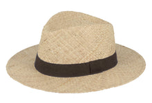 Load image into Gallery viewer, Long Brim Raffia Hat - 1Es60: Black / XL
