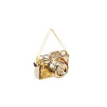 Load image into Gallery viewer, Xmas Hanger - Camera - Glass - Gold - 8x5x4cm
