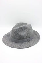 Load image into Gallery viewer, Heather Classic Wool Fedora Hat with Ribbon: Navy / 59
