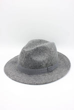 Load image into Gallery viewer, Heather Classic Wool Fedora Hat with Ribbon: 57 / Navy
