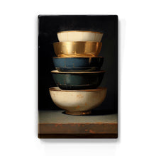 Load image into Gallery viewer, Stack of Gold - Blue bowls 2
