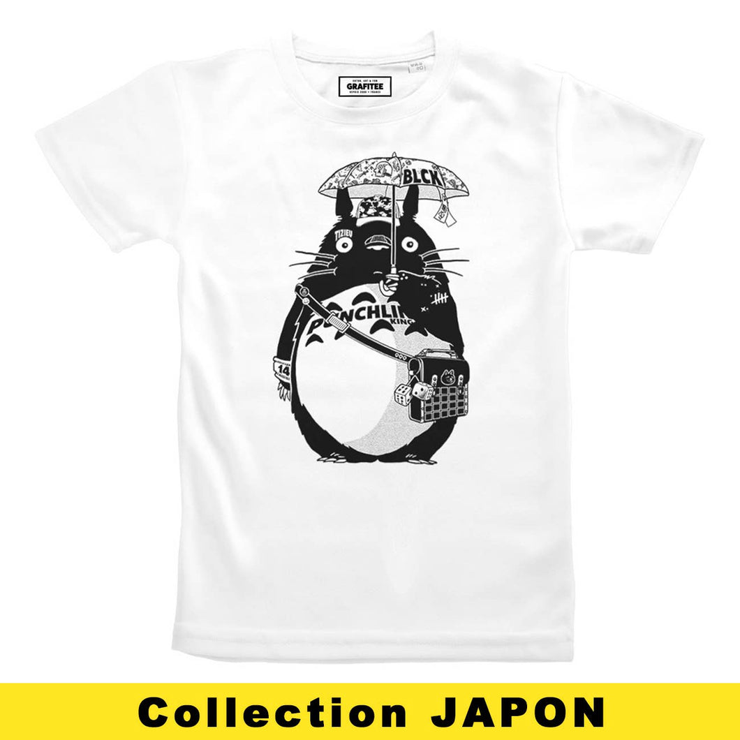 Street Totoro Tee - Totoro Tattoo Graphic Tee Shirt: S