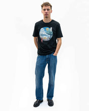 Load image into Gallery viewer, Totoro Ukiyo-e T-shirt - Totoro graphic tee: Black / S

