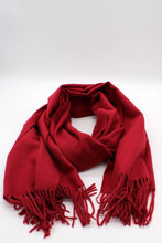 Load image into Gallery viewer, Solid Cashmere Sensation Scarf - Dark Red
