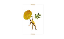 Load image into Gallery viewer, Postcard collage strong man with yellow chrysanthemum
