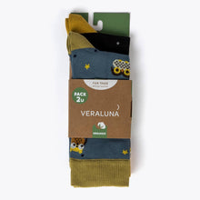 Load image into Gallery viewer, ORGANIC COTTON SOCKS PACK OF 2 OWL-MUSIC: 35-38
