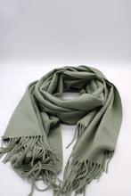 Load image into Gallery viewer, Plain Cashmere Sensation Scarf - Apple Green
