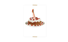 Load image into Gallery viewer, Postcard collage cake with legs
