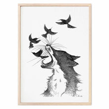 Load image into Gallery viewer, Art Print [Fine Art Paper] - Fox &amp; Birds: A4
