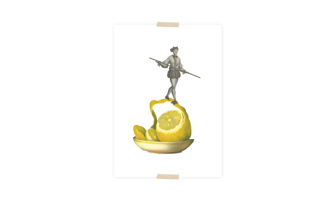 Postcard collage Museum collection - lemon choral dancing