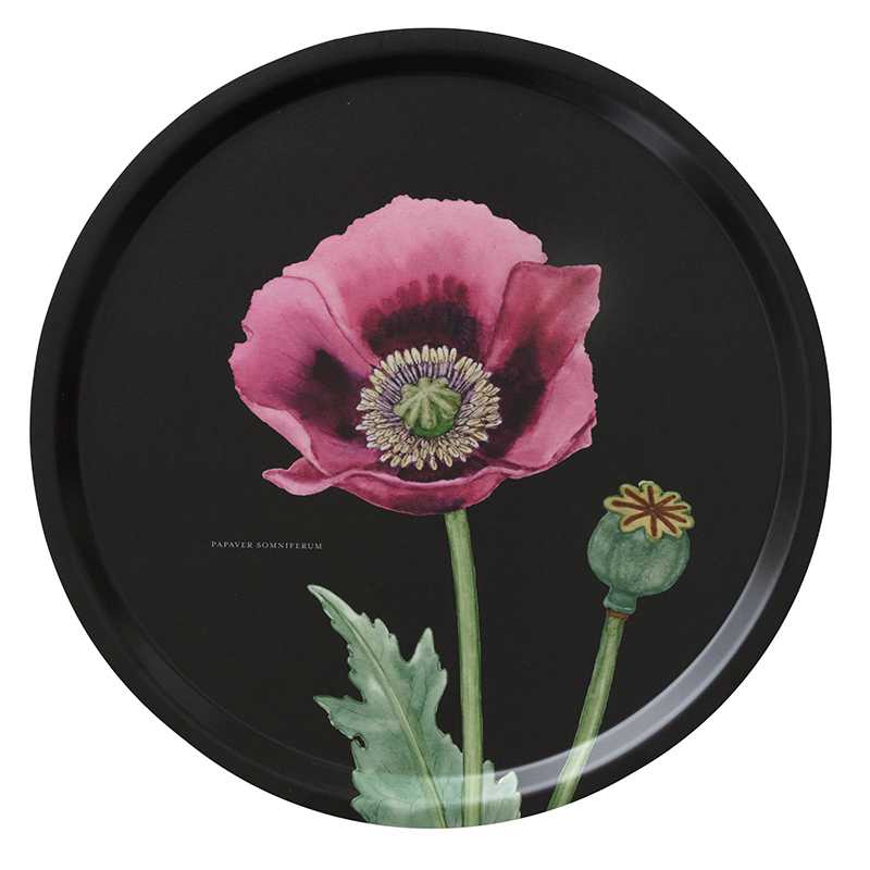 Monastary garden- Pink poppy serving tray