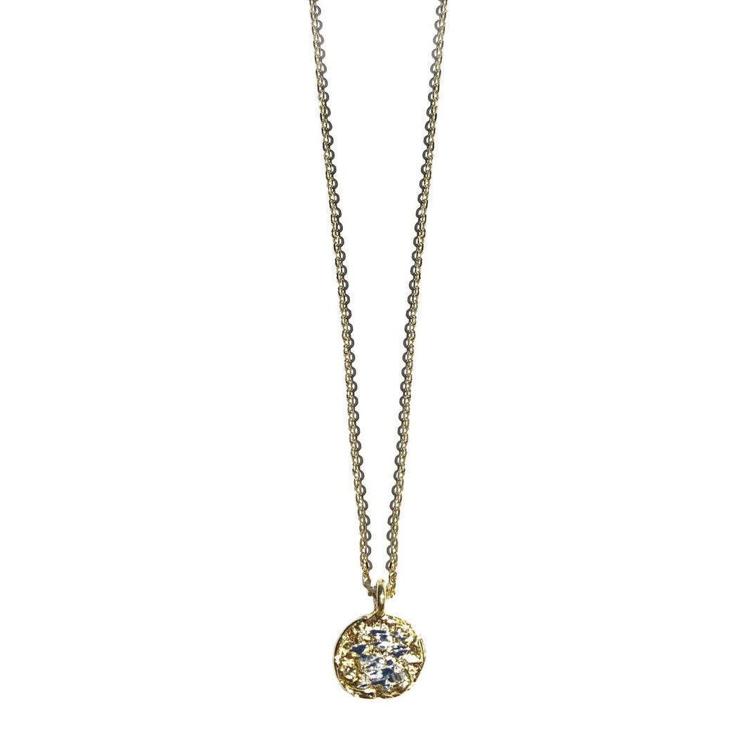 Small Gold Plated Necklace With Diamond Dust - ArtLofter