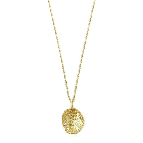 Gold Plated Necklace With Diamond Dust - ArtLofter