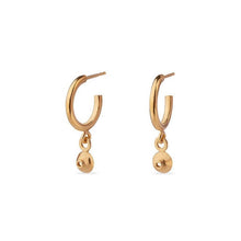 Load image into Gallery viewer, Gold Plated Circle Drop Earrings
