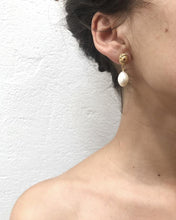 Load image into Gallery viewer, Gold Plated Earrings With Pearl - ArtLofter
