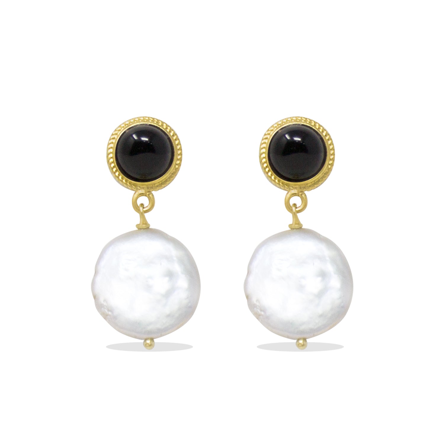 Onyx & Pearl Earrings – Galerie PB