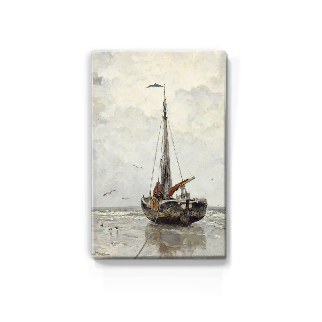 Laqueprint, vissersboot - Jacob Maris