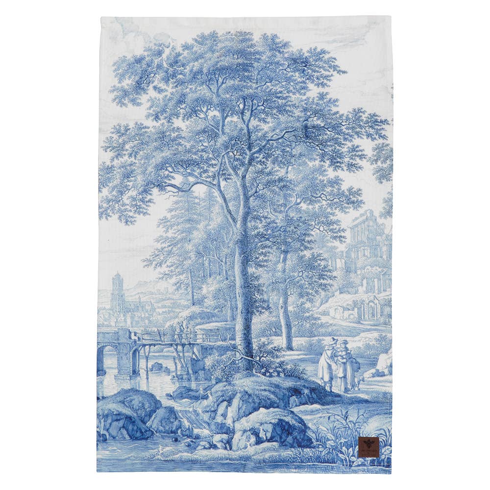 Landscape 100 % Organic cotton  tea towel- made in Europe