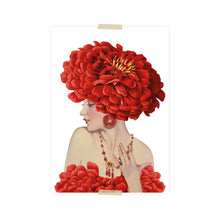 Load image into Gallery viewer, Postcard collage Lady in red
