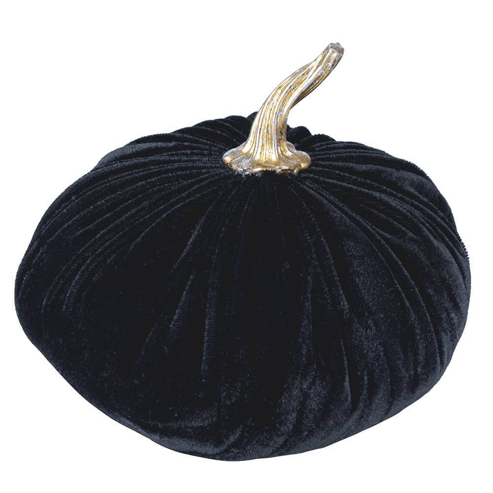 SMALL BLACK VELVET PUMPKIN