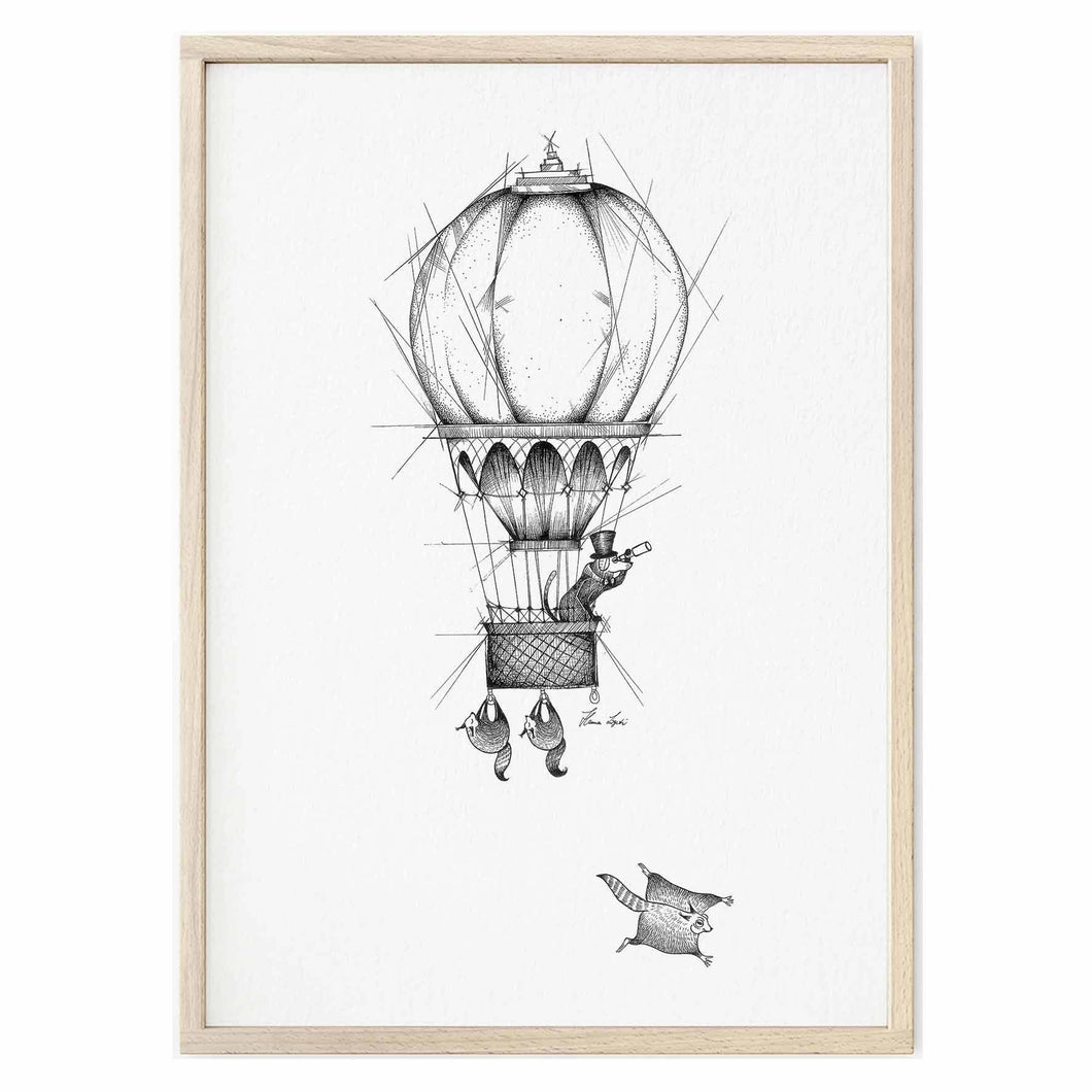 Art Print [Fine Art Paper] - Balloonist: A4
