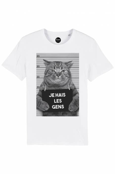 Tshirt Homme - Chat hais les gens