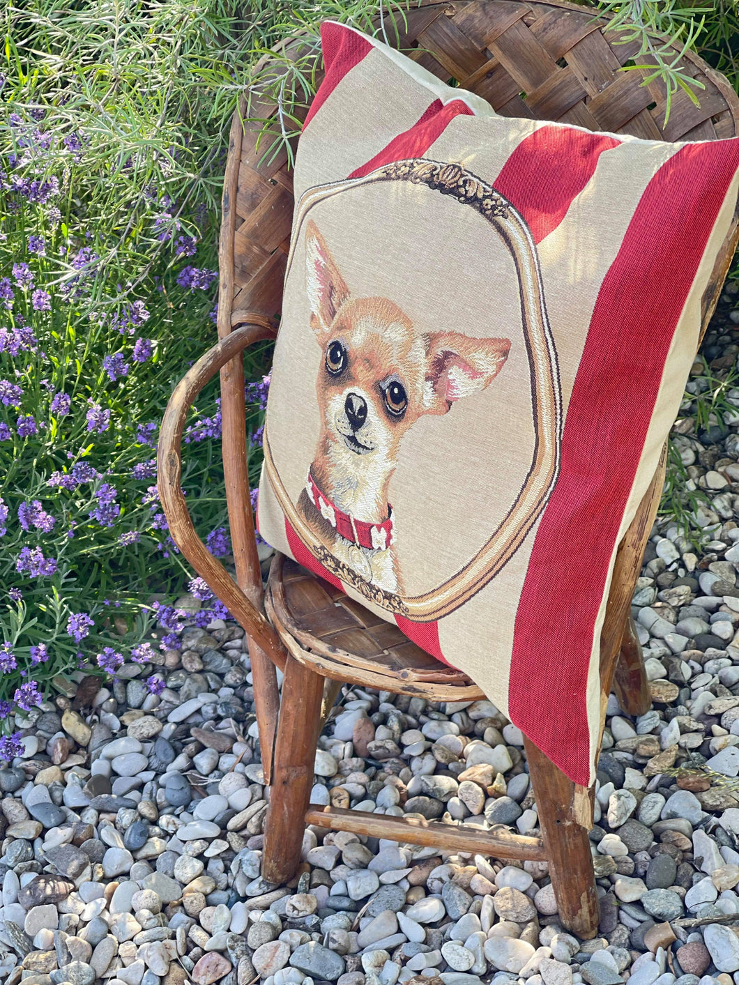 Belgian tapestry cushion My Chihuahua Love