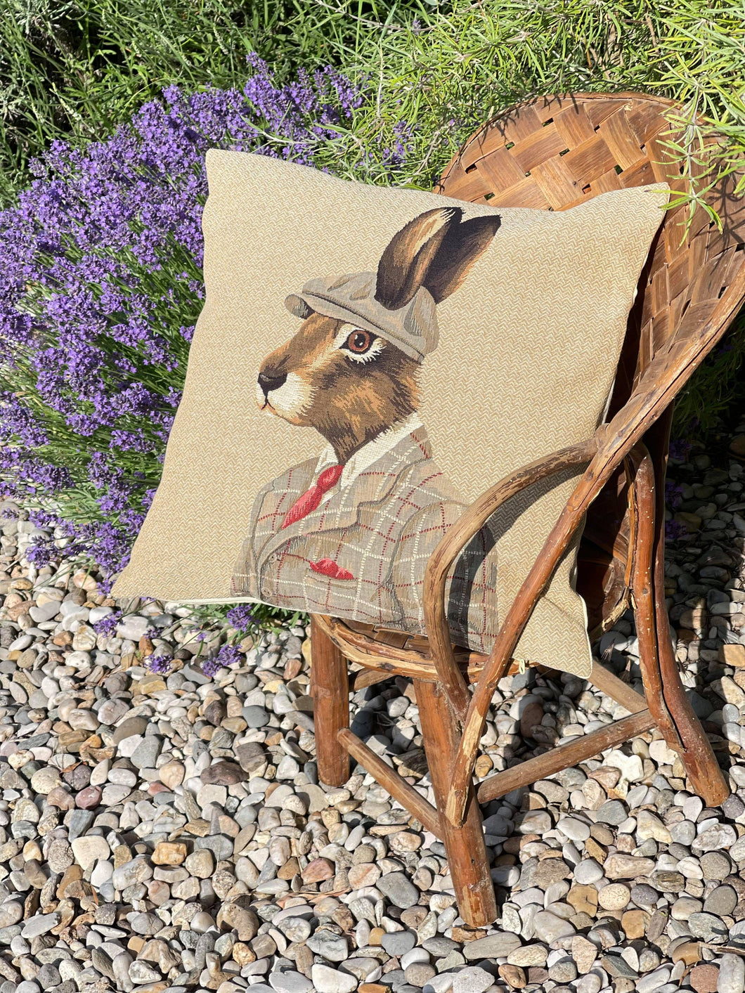 Belgian Tapestry Cushion  Mister Rabbit
